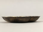 Japanese Metal Small Plate Kozara Vtg Floral Silver Saucer Coaster Chataku PP40