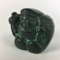 Japanese Metal Statue Daikokuten Vtg 7 Gods Good Fortune Wealth Green BD632