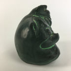 Japanese Metal Statue Ebisu Vtg 7 Gods Good Fortune Wealth Green BD631