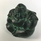 Japanese Metal Statue Ebisu Vtg 7 Gods Good Fortune Wealth Green BD631