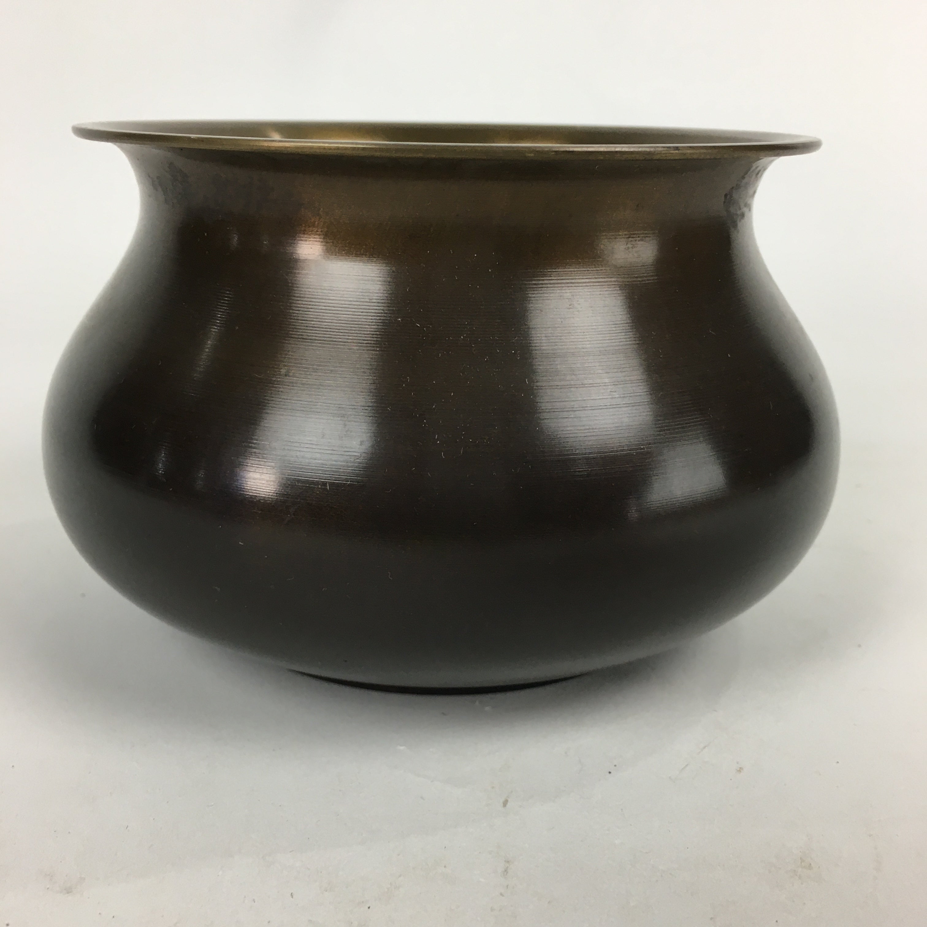 Japanese Metal Wastewater Receptacle Tea Ceremony Basin Bowl Vtg Kensui TG160