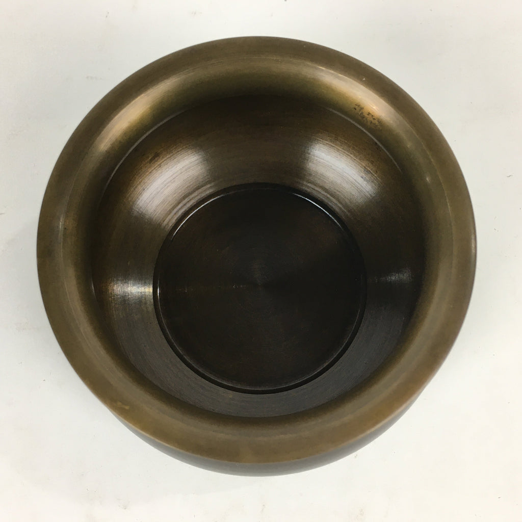 Japanese Metal Wastewater Receptacle Tea Ceremony Basin Bowl Vtg Kensui TG160