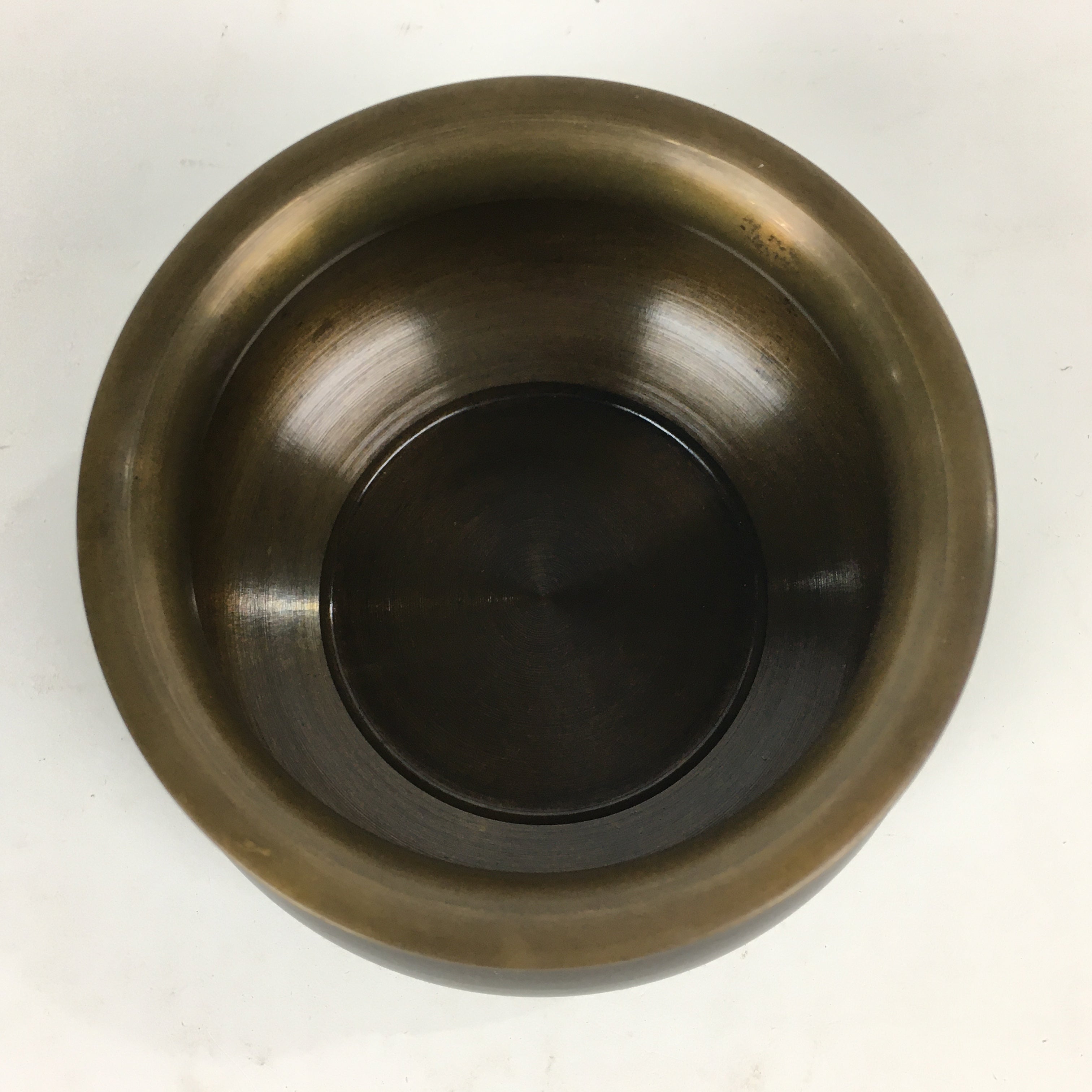 Japanese Metal Wastewater Receptacle Tea Ceremony Basin Bowl Vtg Kensui TG160