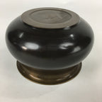Japanese Metal Wastewater Receptacle Tea Ceremony Basin Bowl Vtg Kensui TG160