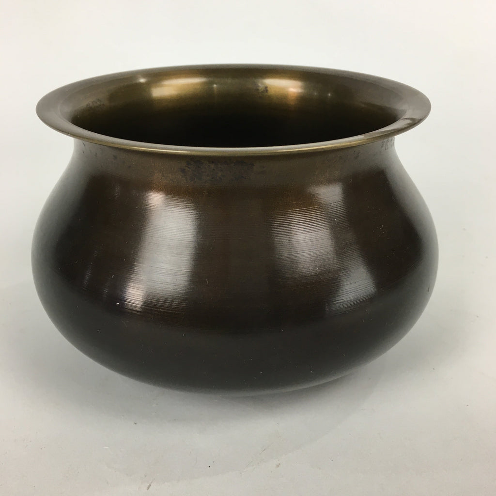 Japanese Metal Wastewater Receptacle Tea Ceremony Basin Bowl Vtg Kensui TG160