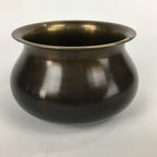Japanese Metal Wastewater Receptacle Tea Ceremony Basin Bowl Vtg Kensui TG160