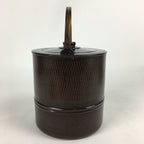 Japanese Metal Water Jug Suichu Mizutsugi Vtg Kettle Tea Ceremony Brown TG152
