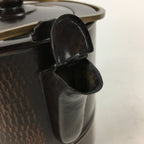 Japanese Metal Water Jug Suichu Mizutsugi Vtg Kettle Tea Ceremony Brown TG152