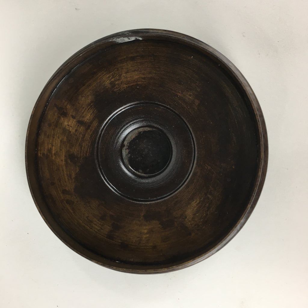 Japanese Metal Water Jug Suichu Mizutsugi Vtg Kettle Tea Ceremony Brown TG152