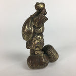 Japanese Metalic Statue Vtg Display 7 Lucky Gods Daikokuten Okimono Gold BD634