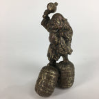 Japanese Metalic Statue Vtg Display 7 Lucky Gods Daikokuten Okimono Gold BD634