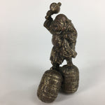 Japanese Metalic Statue Vtg Display 7 Lucky Gods Daikokuten Okimono Gold BD634
