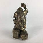 Japanese Metalic Statue Vtg Display 7 Lucky Gods Daikokuten Okimono Gold BD634