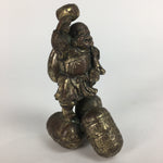 Japanese Metalic Statue Vtg Display 7 Lucky Gods Daikokuten Okimono Gold BD634