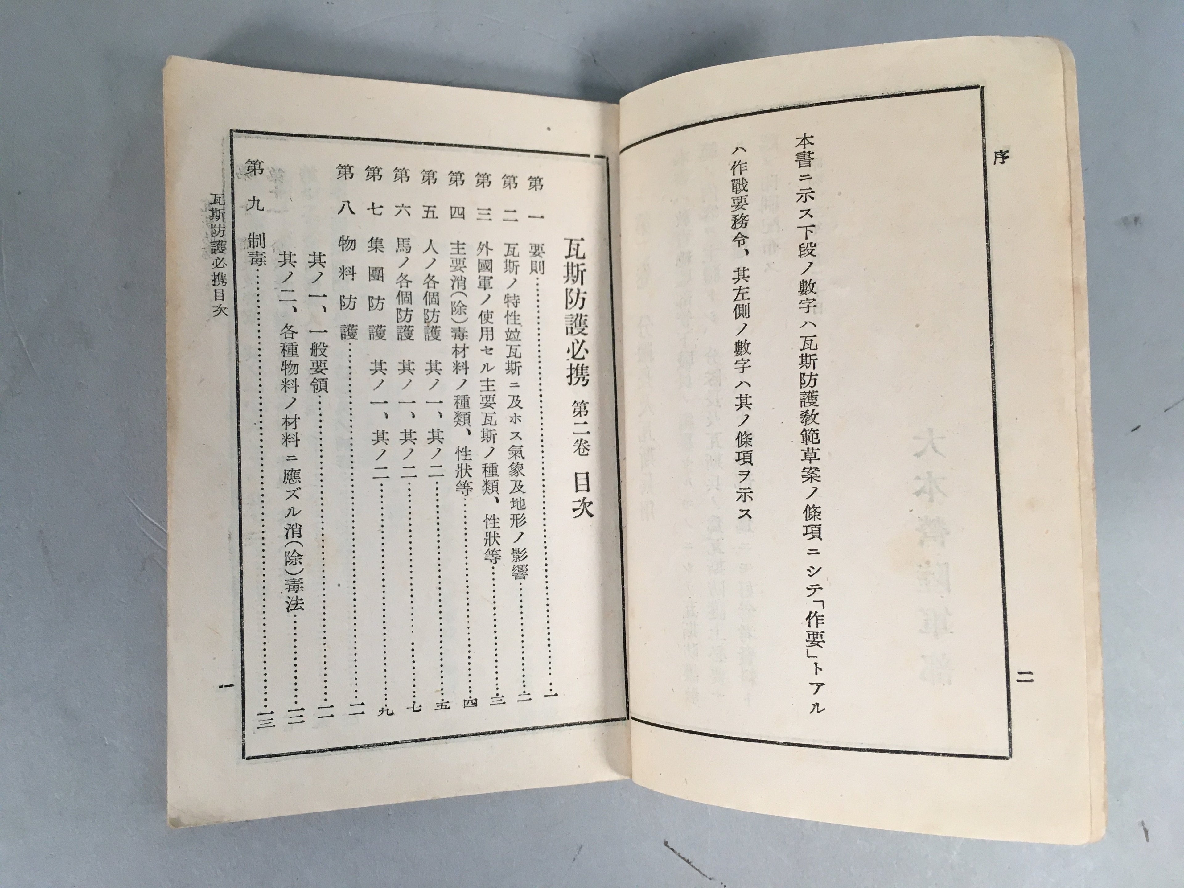 Japanese Military Book Vtg Army Second Sino-Japanese War Gas Protection JK142