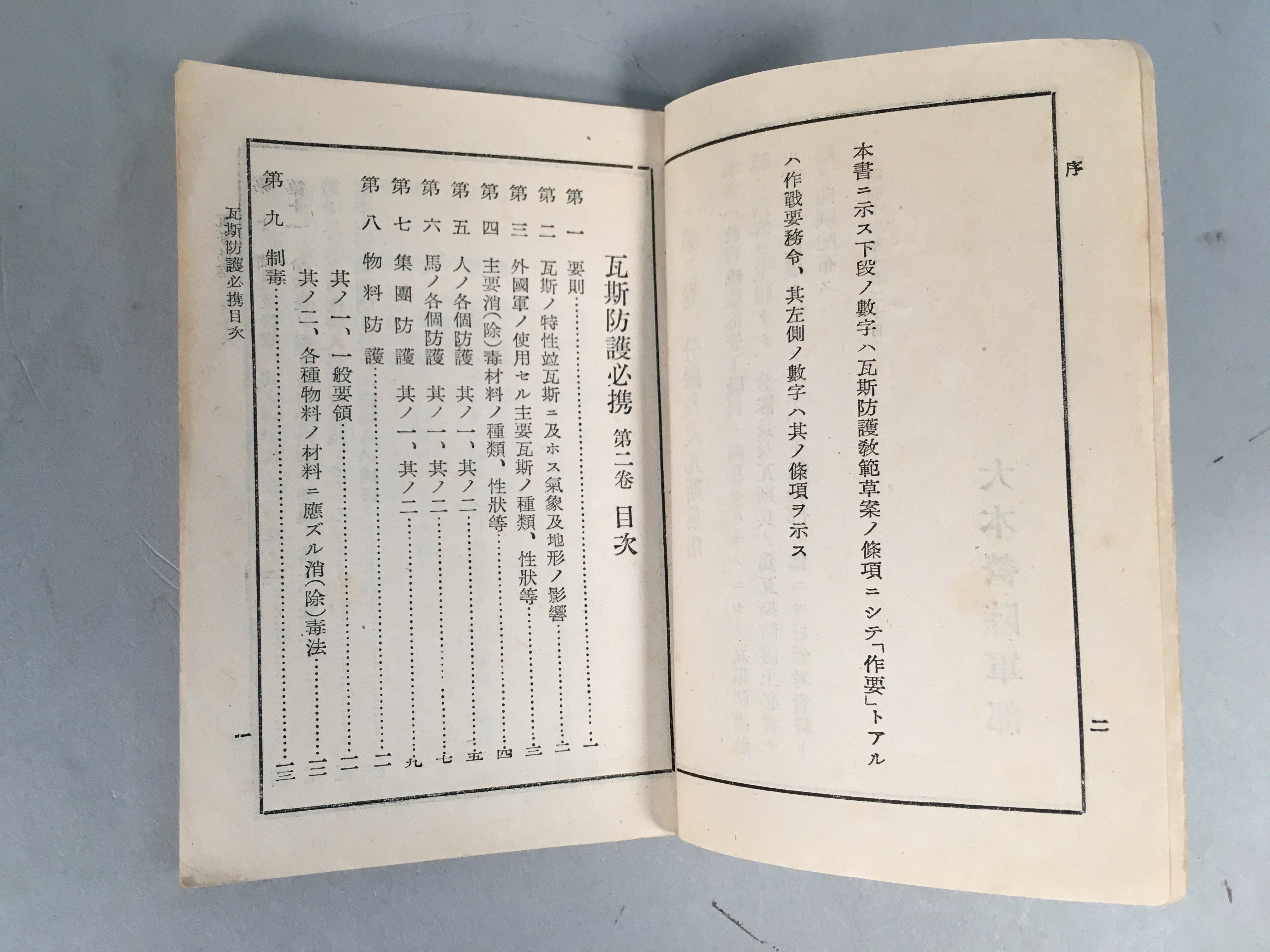 Japanese Military Book Vtg Army Second Sino-Japanese War Gas Protection JK142