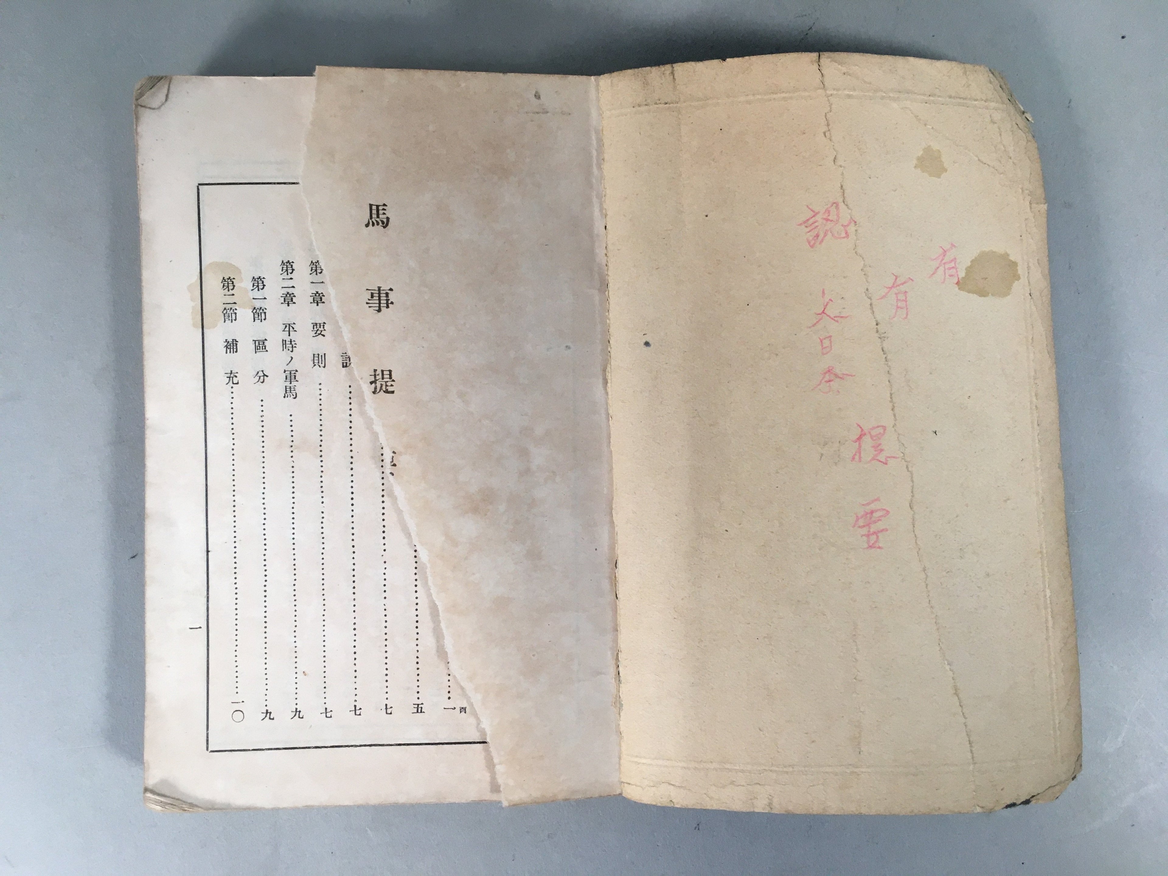 Japanese Military Textbook Vtg Horse Army Censorship Black Book JK145