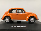 Japanese Miniature Car Toy Display Stand Vtg Volkwagen Beatle Orange JK132