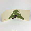 Japanese Miniature Folding Panel Screen Vtg Byobu Pine Tree Chigiri-e FL20
