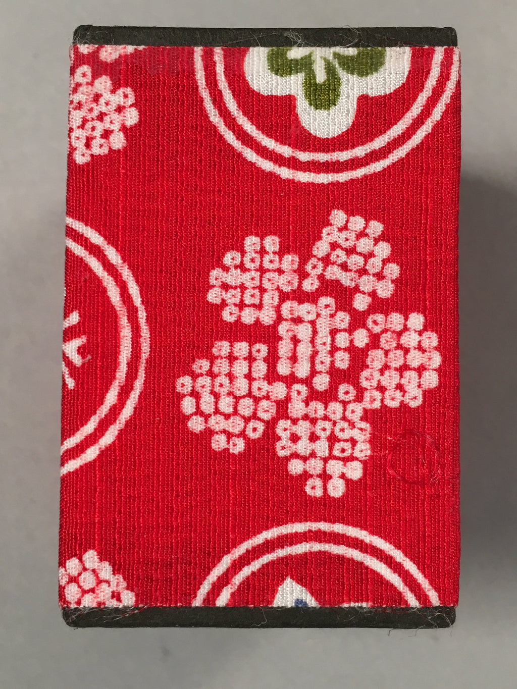 Japanese Miniature Paper Chest Box Vtg Red Floral Tansu Haribako 3 Drawers KF442