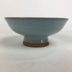 Japanese Mino Ware Ceramic Bowl Vtg Pottery Yakimono Whitish Blue Glaze PP684