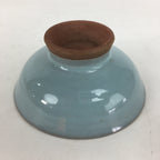 Japanese Mino Ware Ceramic Bowl Vtg Pottery Yakimono Whitish Blue Glaze PP684