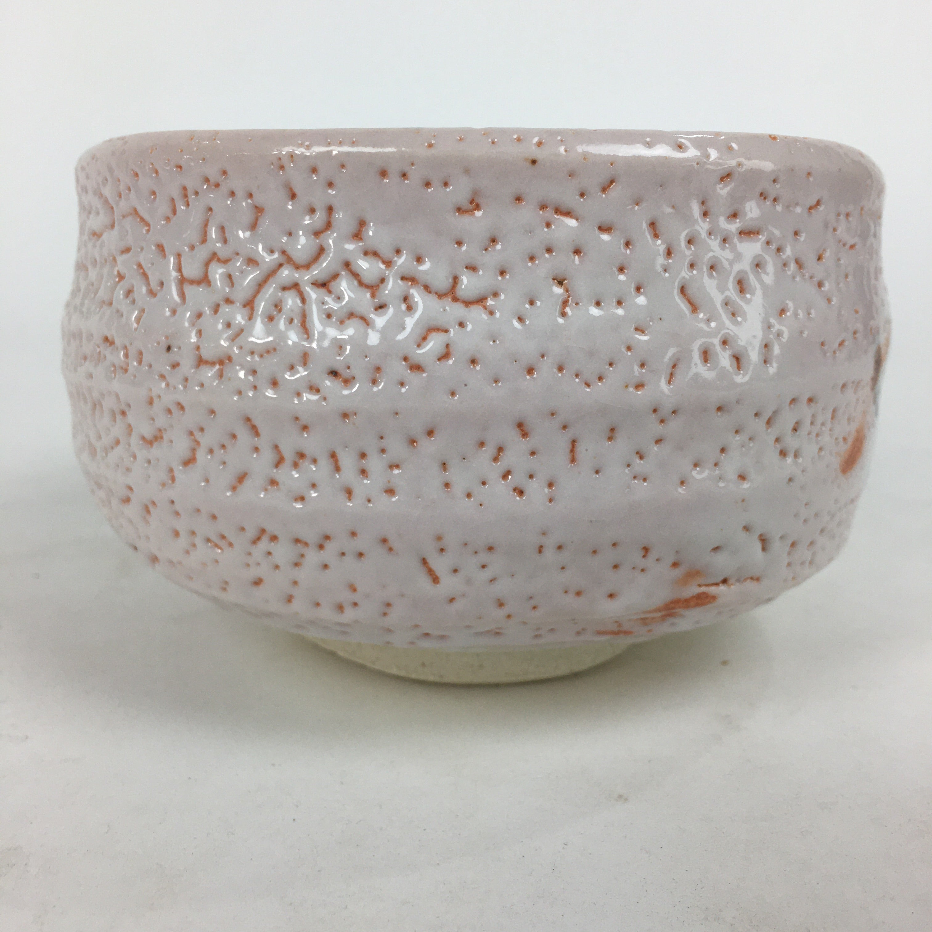 Japanese Mino Ware Ceramic Green Tea Bowl Vtg Chawan Boxed Pottery PX600