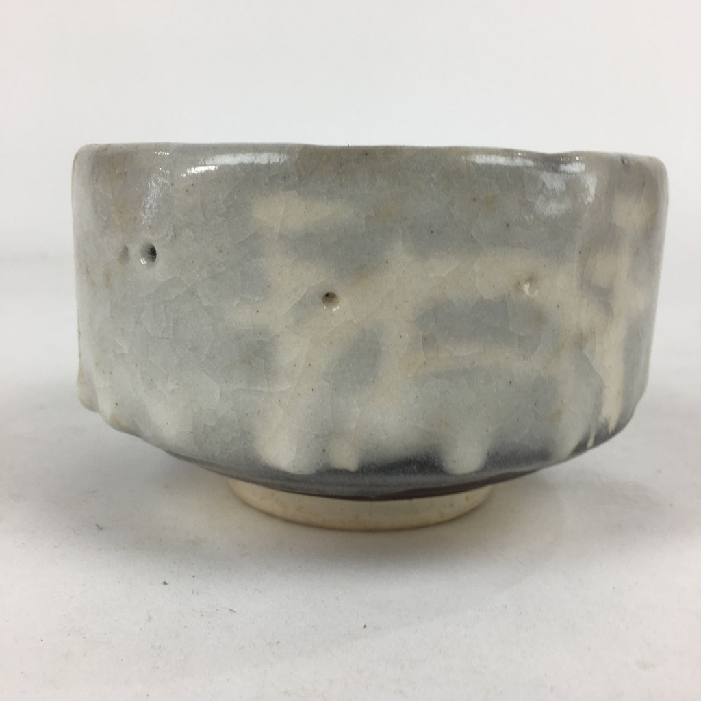 Japanese Mino Ware Ceramic Green Tea Bowl Vtg Chawan Boxed Pottery PX601