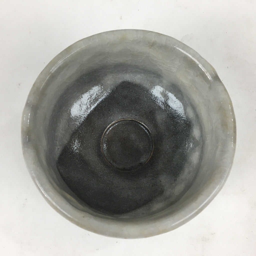 Japanese Mino Ware Ceramic Green Tea Bowl Vtg Chawan Boxed Pottery PX601