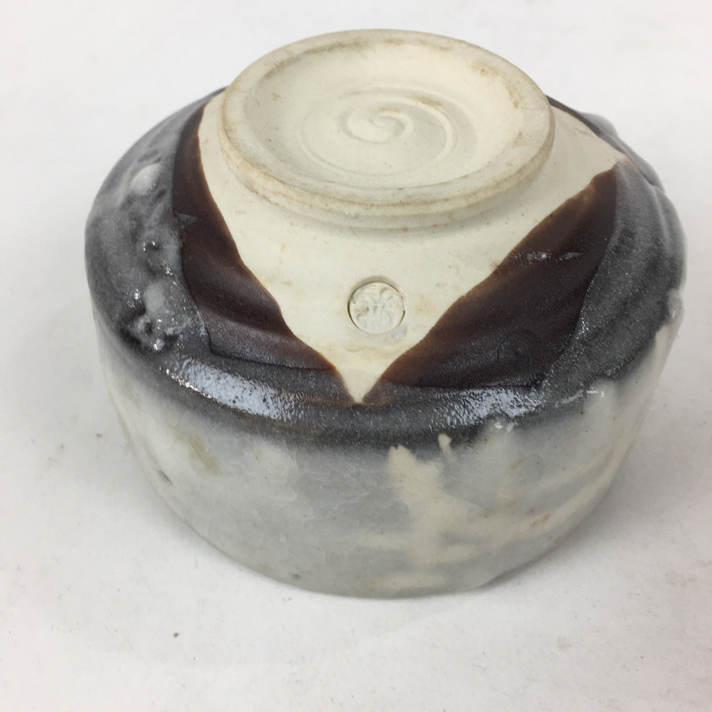 Japanese Mino Ware Ceramic Green Tea Bowl Vtg Chawan Boxed Pottery PX601