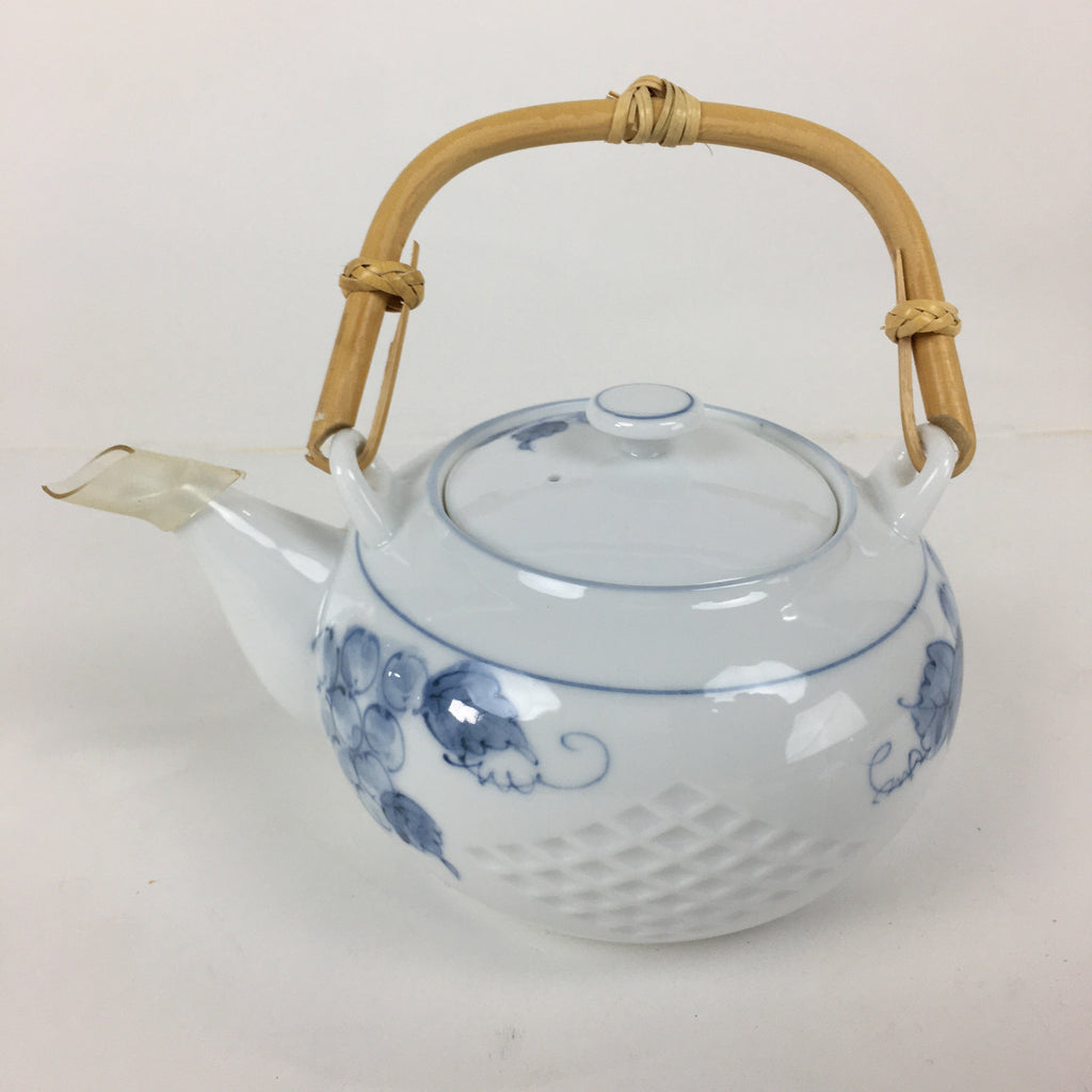 Japanese Mino Ware Cups Teapot Vtg Boxed Porcelain Yunomi Kyusu Sencha PX587