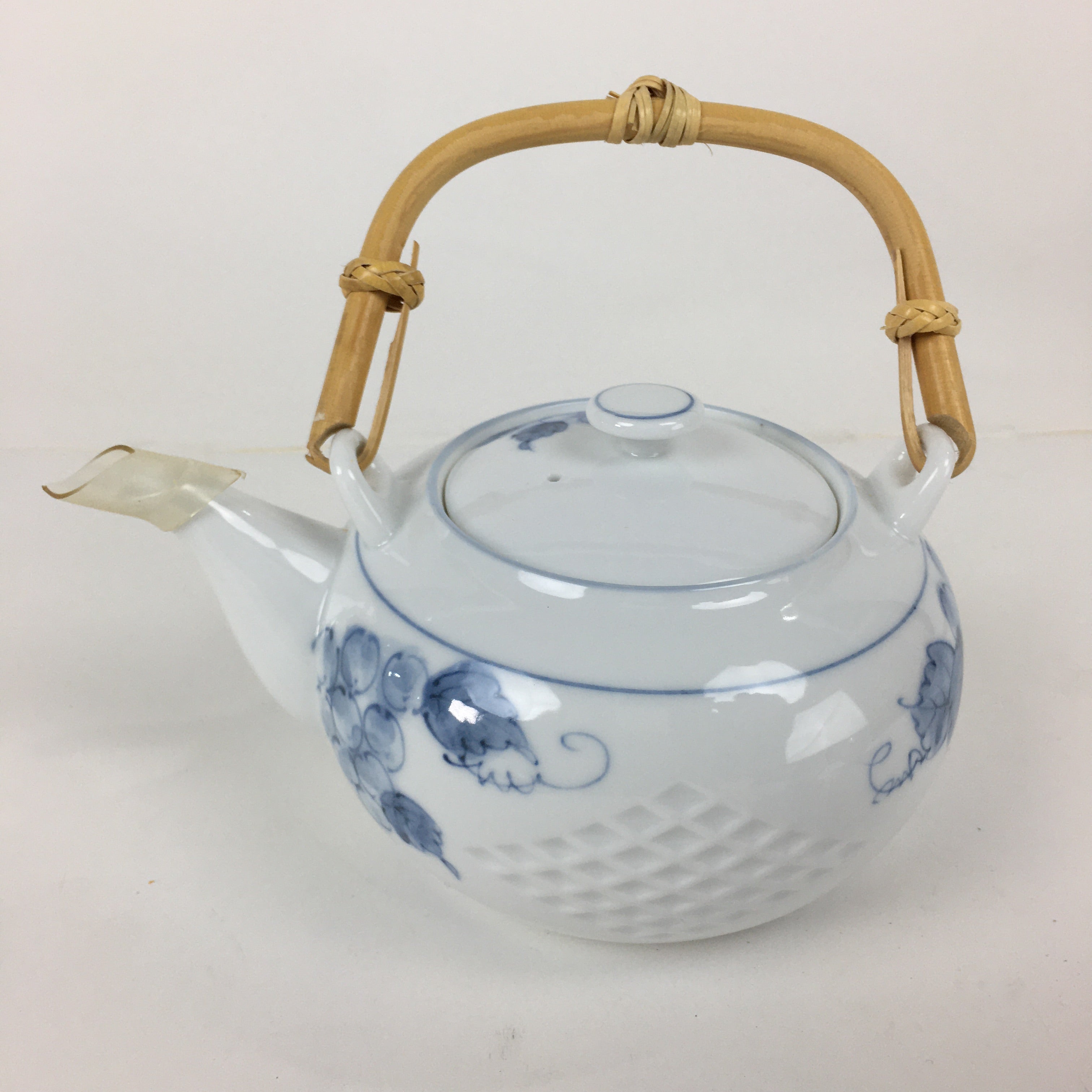 Japanese Mino Ware Cups Teapot Vtg Boxed Porcelain Yunomi Kyusu Sencha PX587
