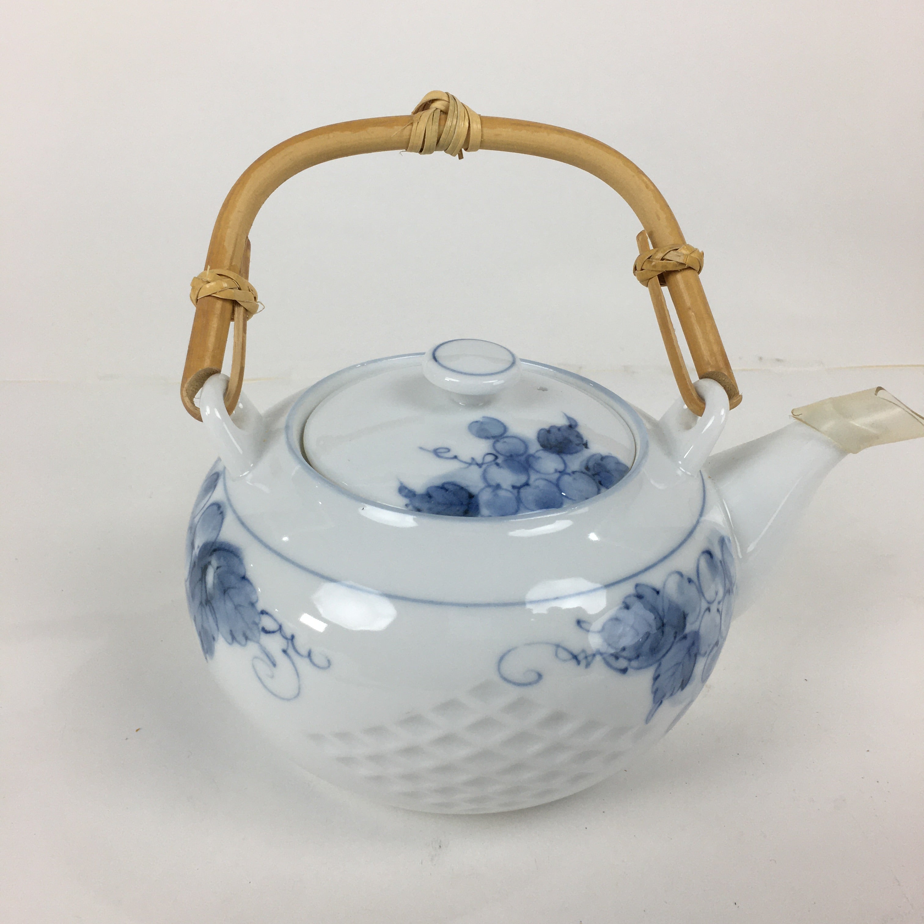 Japanese Mino Ware Cups Teapot Vtg Boxed Porcelain Yunomi Kyusu Sencha PX587