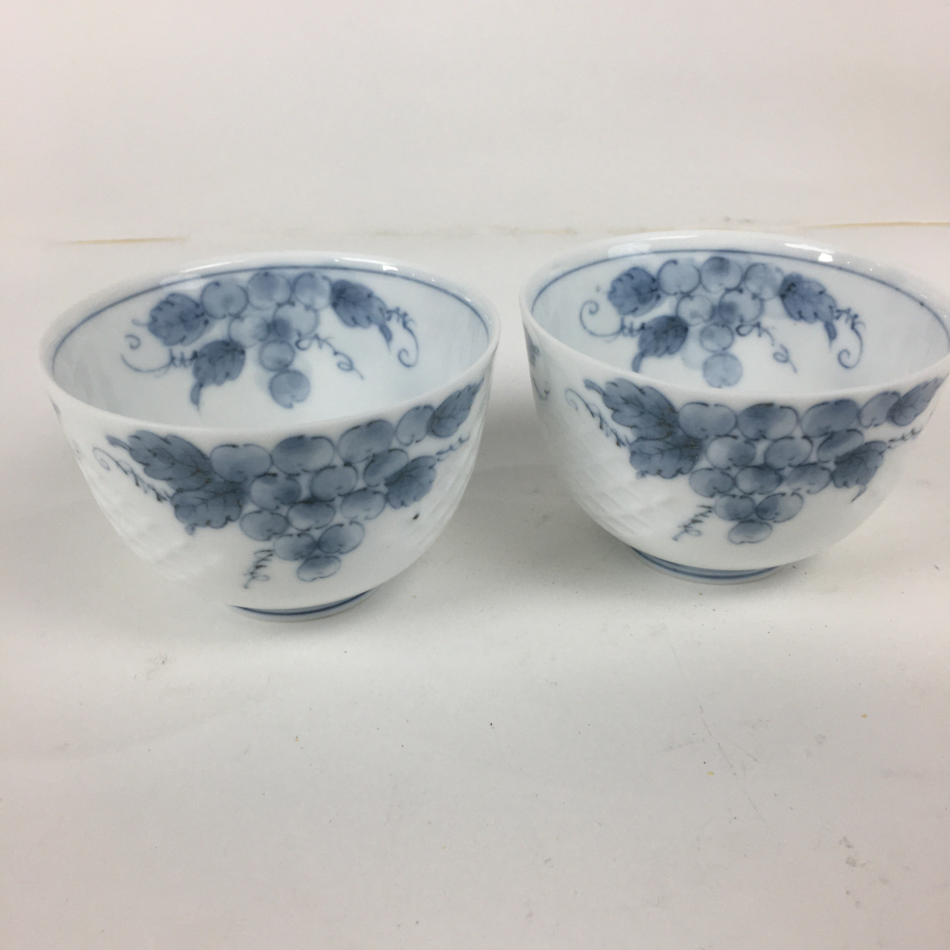 Japanese Mino Ware Cups Teapot Vtg Boxed Porcelain Yunomi Kyusu Sencha PX587