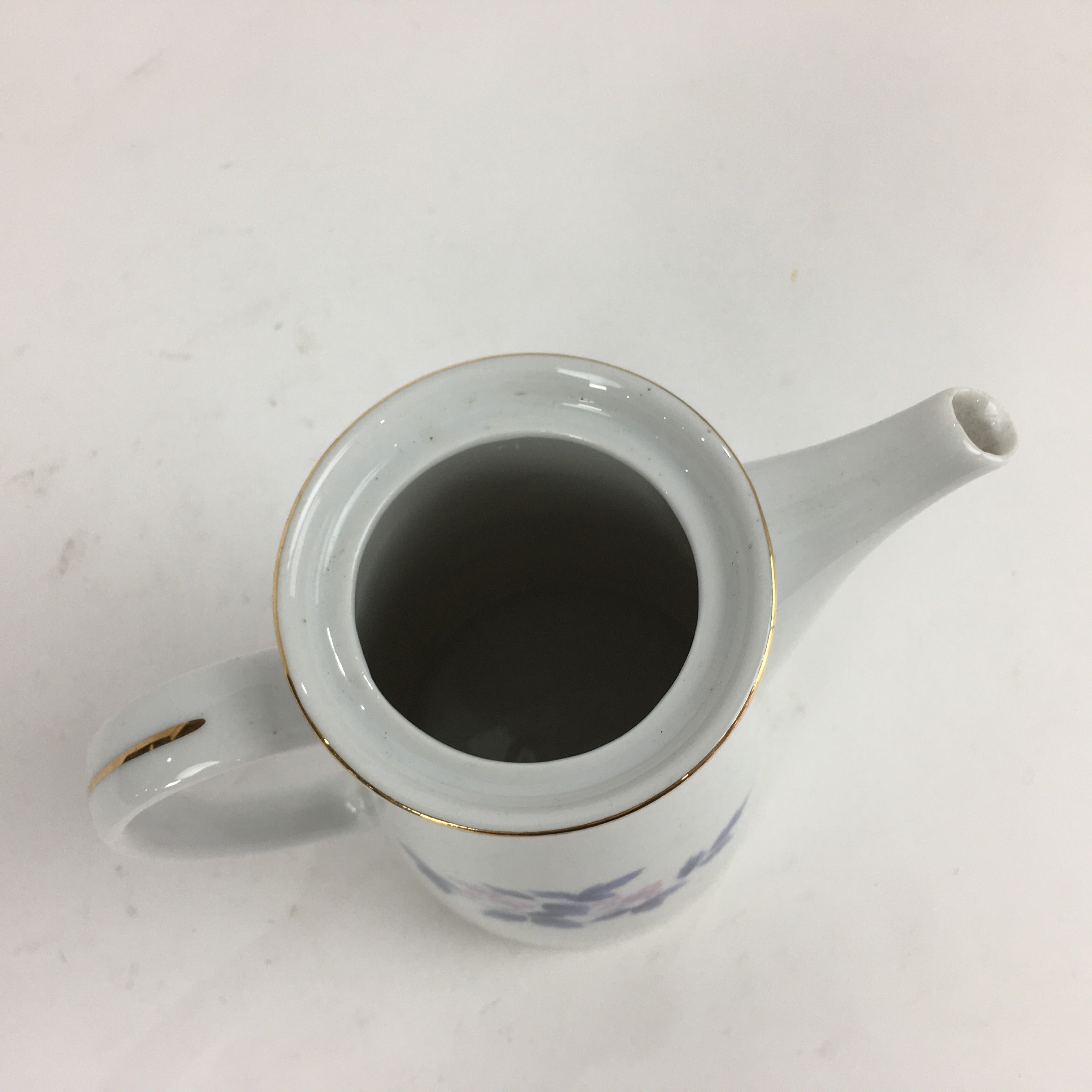 Japanese Mino Ware Porcelain Large Teapot Vtg Maebata China Kyusu PP836