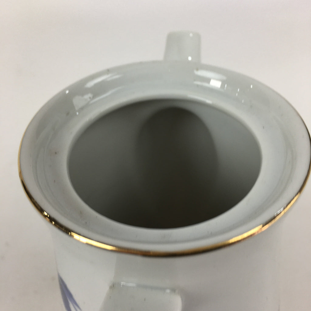 Japanese Mino Ware Porcelain Large Teapot Vtg Maebata China Kyusu PP836