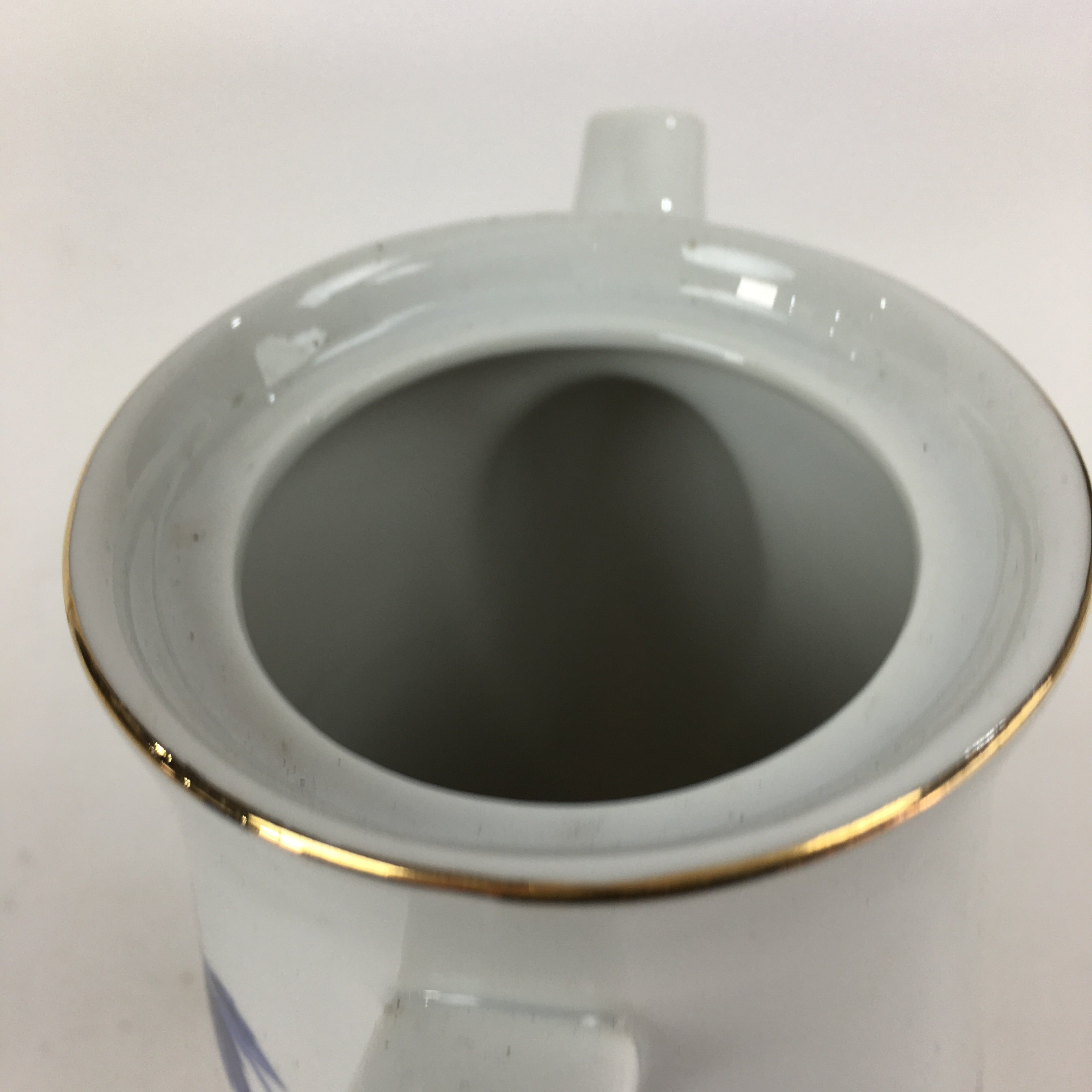 Japanese Mino Ware Porcelain Large Teapot Vtg Maebata China Kyusu PP836
