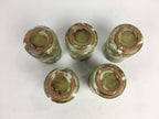 Japanese Mino ware Shozan Kiln Teacup Set 5pc Vtg Box Yunomi Sencha Bancha PX553