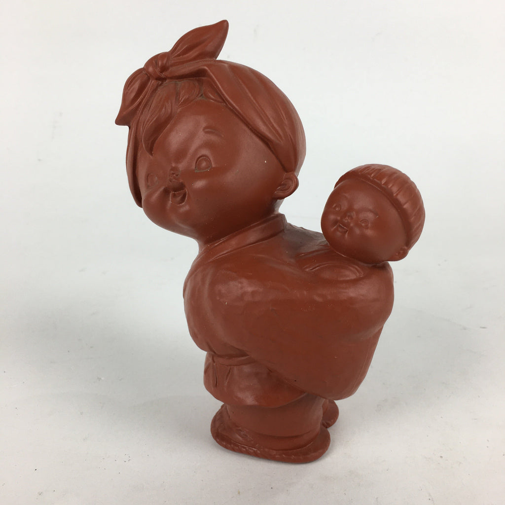 Japanese Mother And Baby Figurine Vtg Piggyback Ornament Okimono BD787