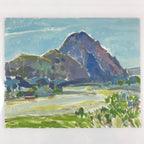 Japanese Mountain River Valley Oil Painting Landscape Original Unsigned FL176