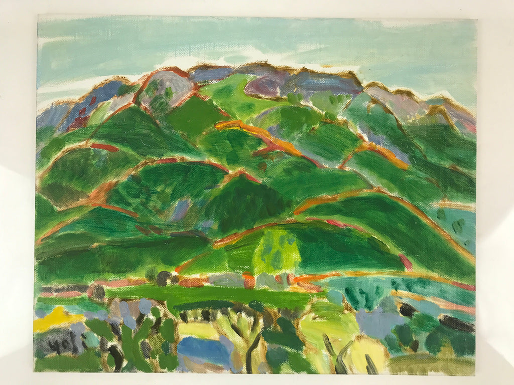 Japanese Mountain Valley Oil Painting Original Signed Yoshihiro Hagino FL180