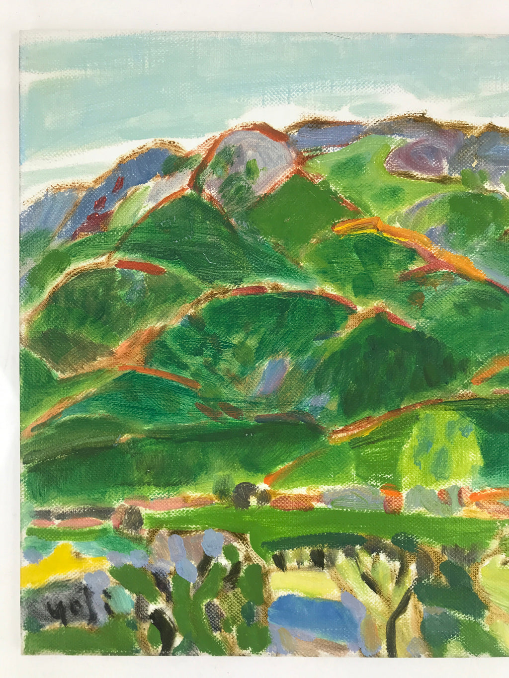 Japanese Mountain Valley Oil Painting Original Signed Yoshihiro Hagino FL180