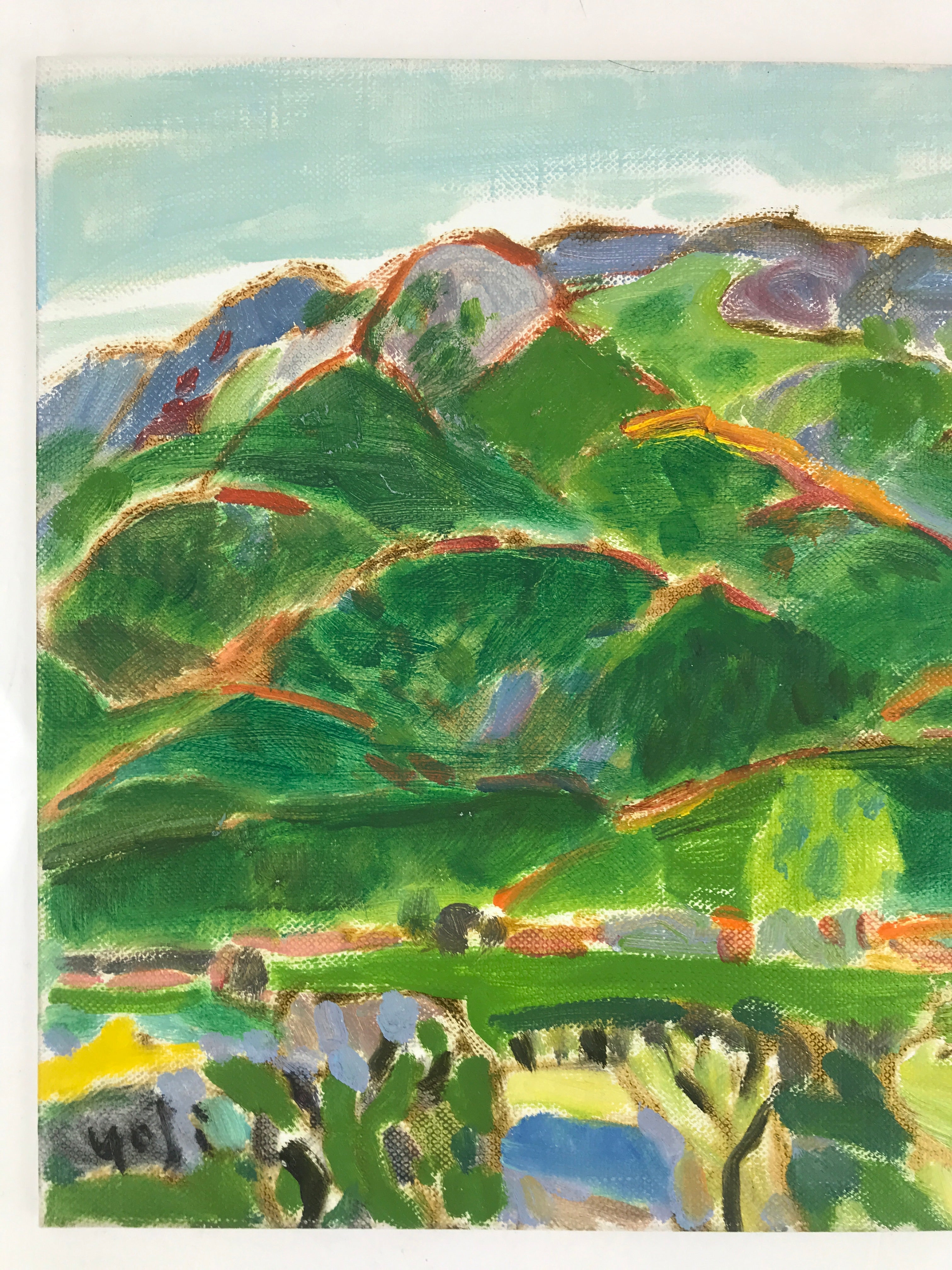 Japanese Mountain Valley Oil Painting Original Signed Yoshihiro Hagino FL180