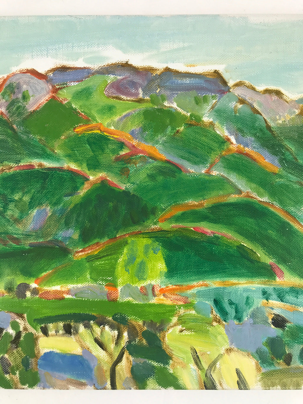 Japanese Mountain Valley Oil Painting Original Signed Yoshihiro Hagino FL180