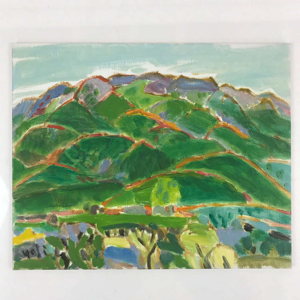 Japanese Mountain Valley Oil Painting Original Signed Yoshihiro Hagino FL180