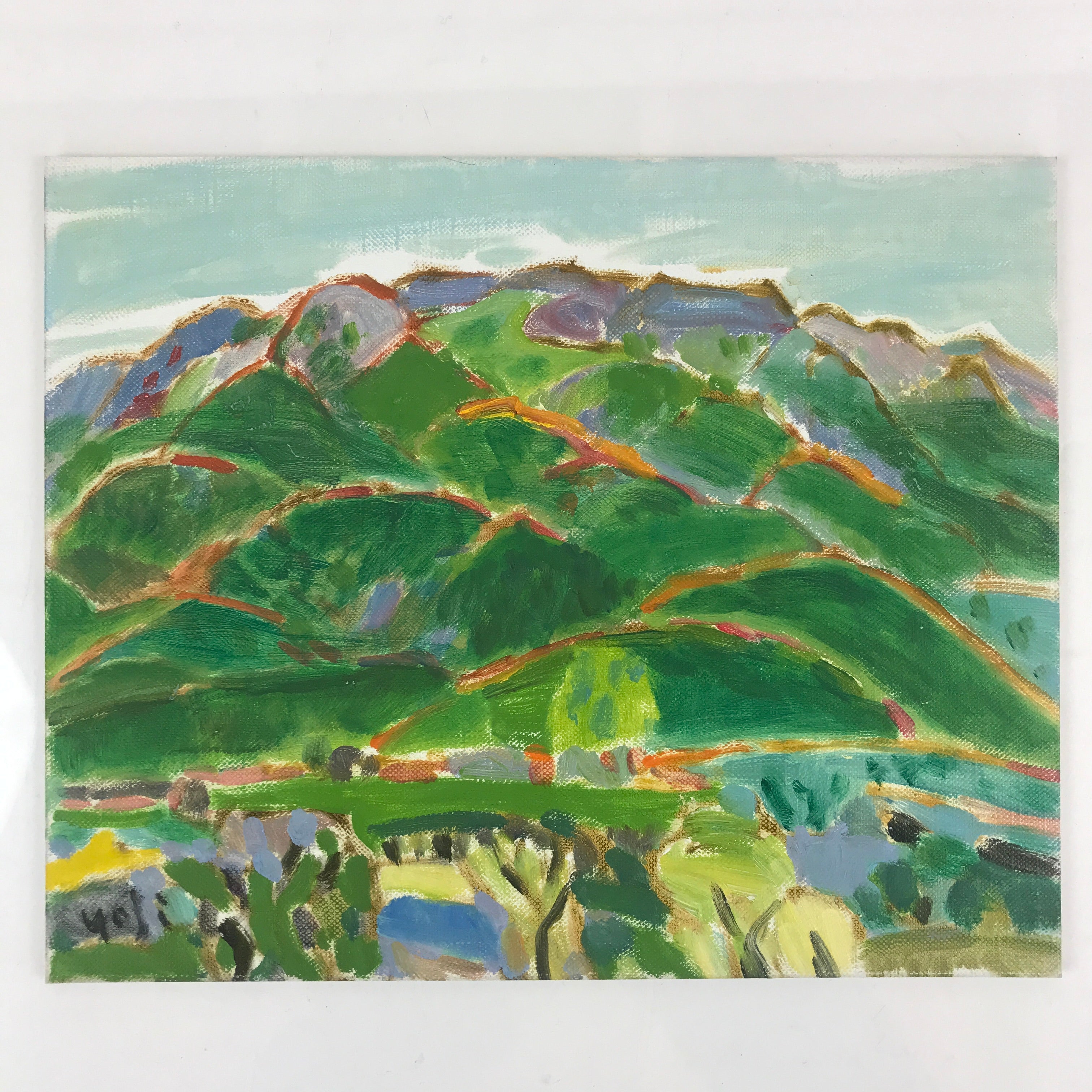 Japanese Mountain Valley Oil Painting Original Signed Yoshihiro Hagino FL180