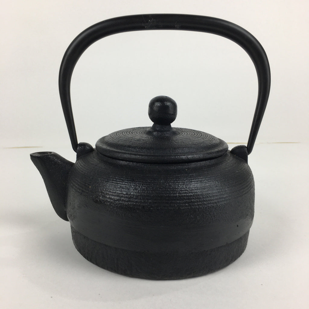 Japanese Nanbu Tekki Cast Iron Teapot Vtg Kyusu Tetsubin Kettle Black 450ml T81
