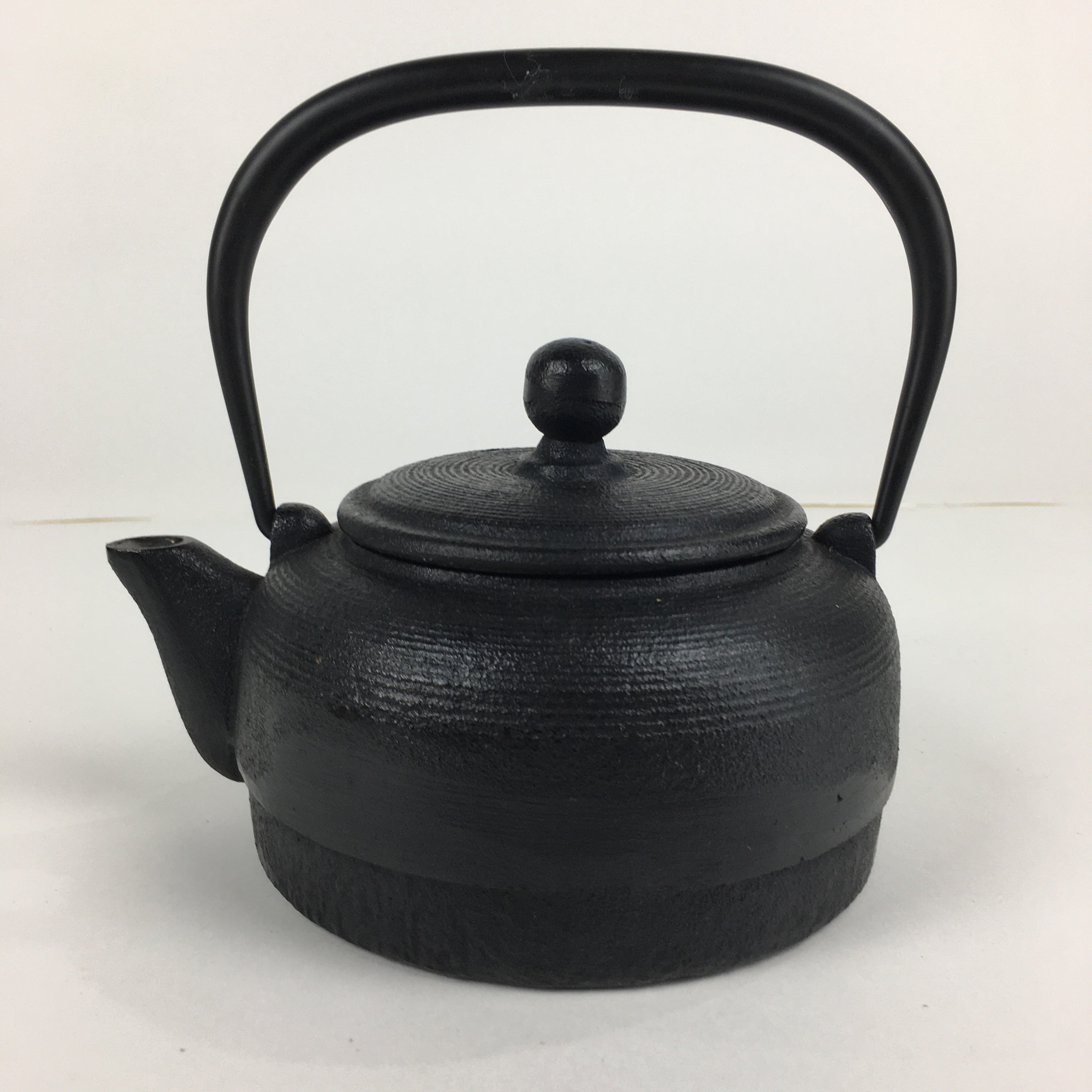 Japanese Nanbu Tekki Cast Iron Teapot Vtg Kyusu Tetsubin Kettle Black 450ml T81
