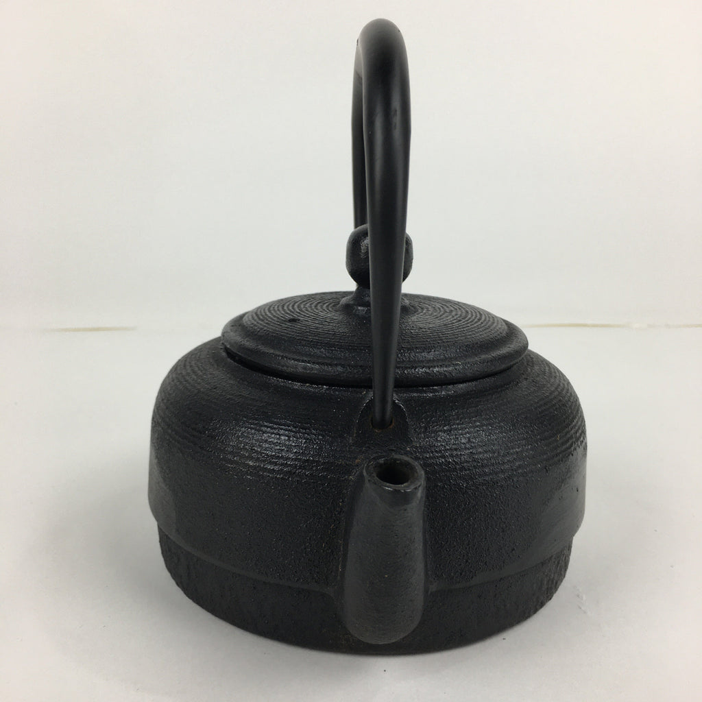 Japanese Nanbu Tekki Cast Iron Teapot Vtg Kyusu Tetsubin Kettle Black 450ml T81
