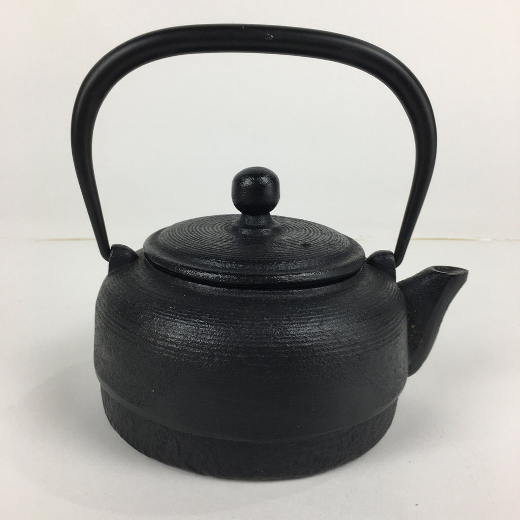 Japanese Nanbu Tekki Cast Iron Teapot Vtg Kyusu Tetsubin Kettle Black 450ml T81